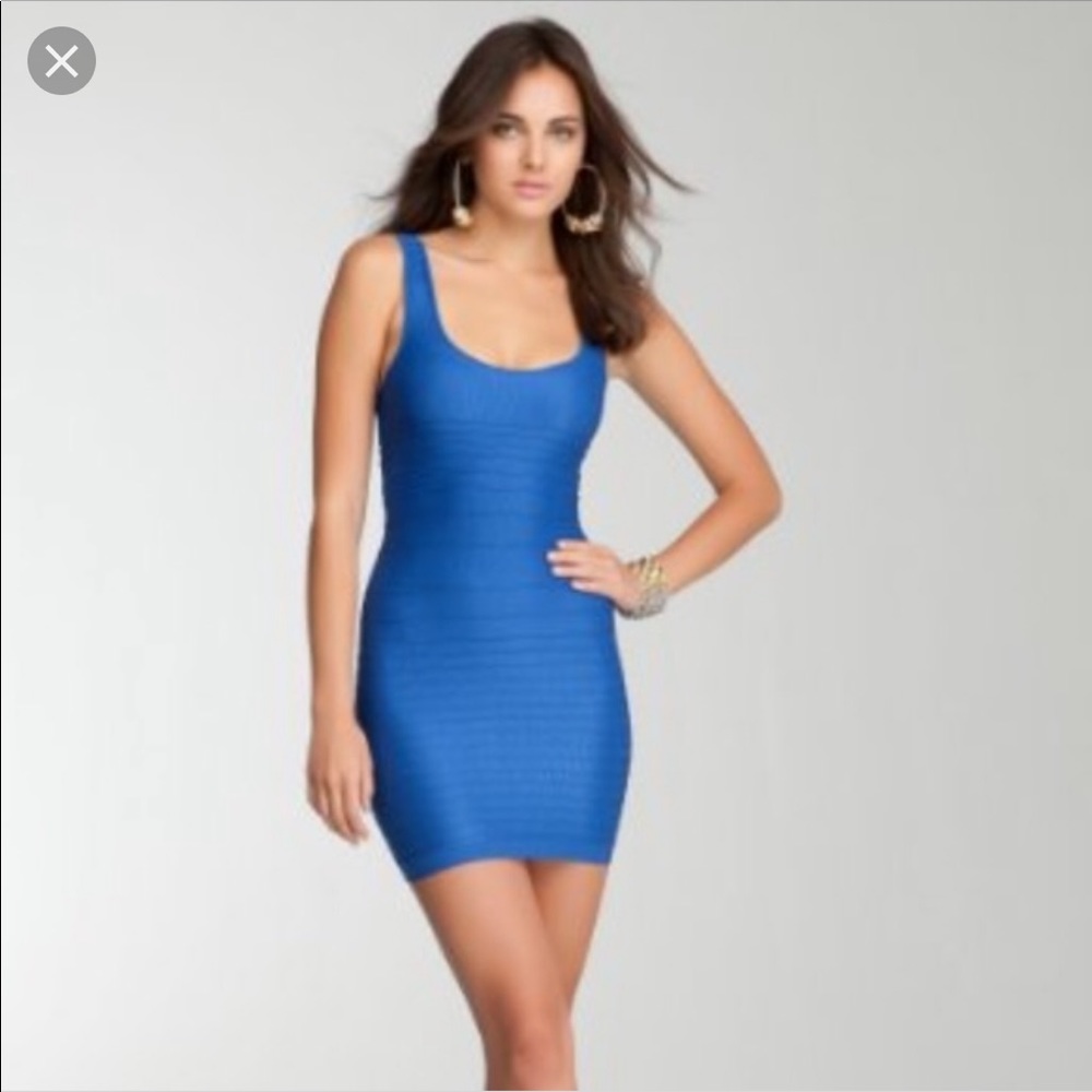 Bebe blue bodycon dress small